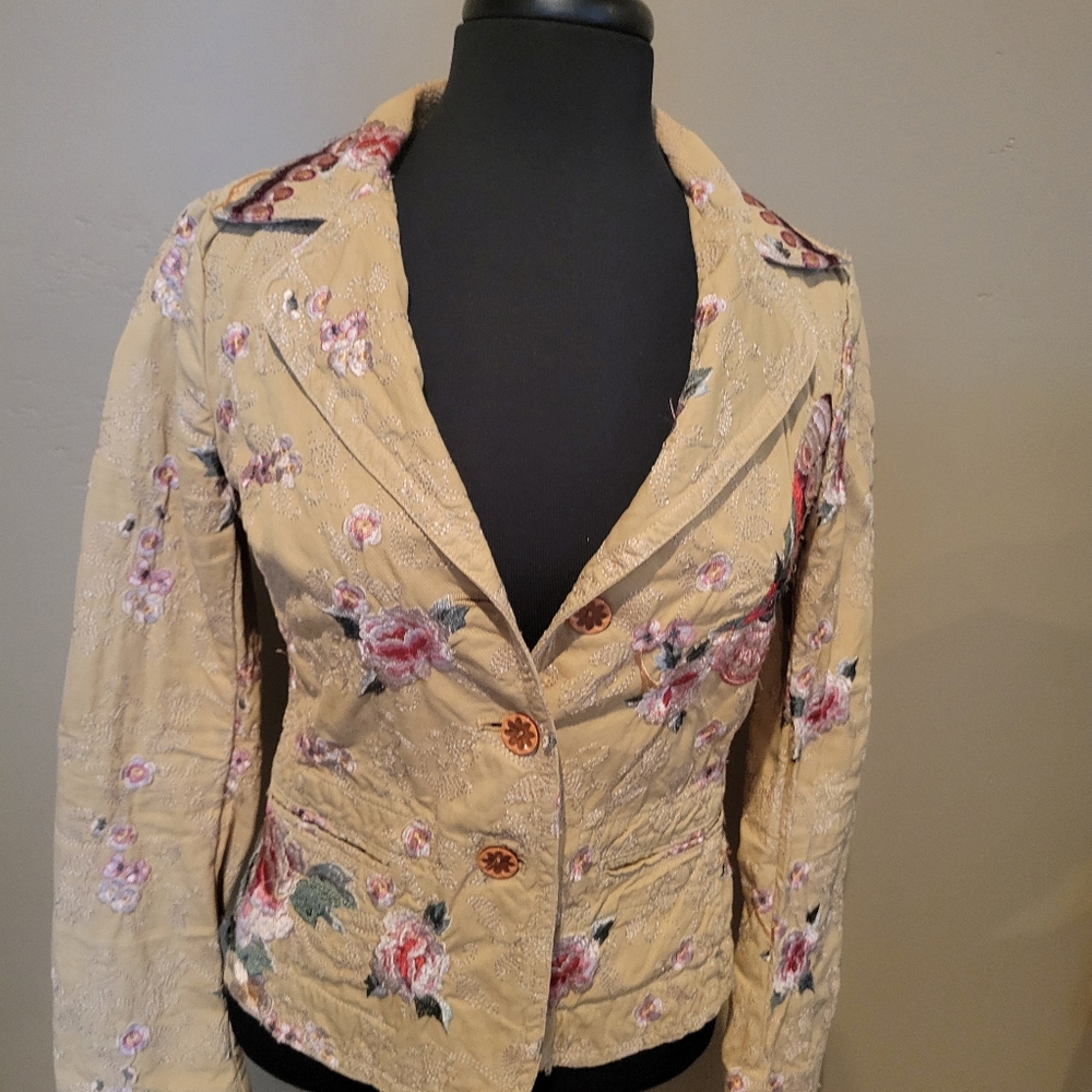 Johnny Was Embroidered Blazer